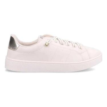 Imagem de Tênis Infantil Menina Izalu Casual Branco/Dourado 31, Branco, Dourado,