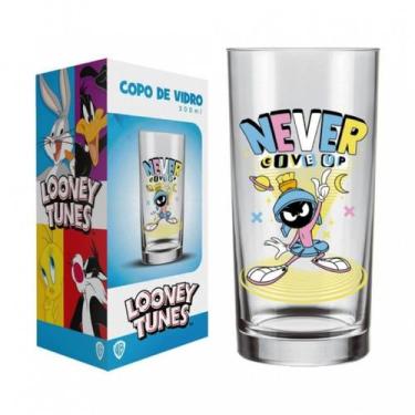 Imagem de Copo Avulso Cylinder Manchester Allmix Vidro Estampa Marvin Looney Tun