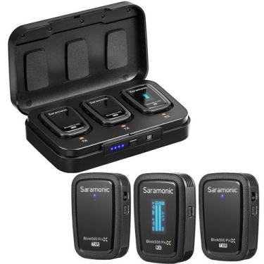 Imagem de Microfone Lapela Sem Fio Duplo Saramonic Para Câmeras, Computador e Sm