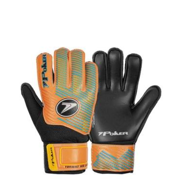 Imagem de Luva De Goleiro Poker Futebol De Campo Training Neo Infantil, Laranja,