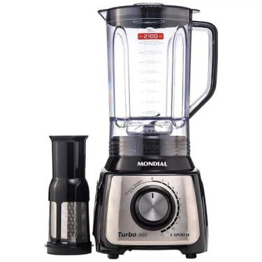 Imagem de Liquidificador Mondial Turbo L-1200BI - 1200W - 2.1L - 220V - Preto, 2