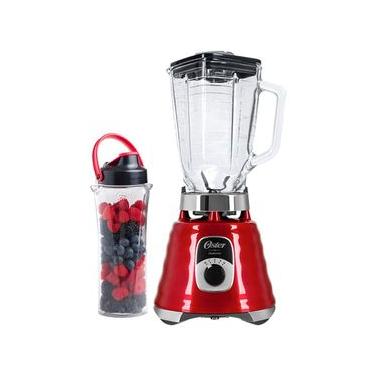 Imagem de Kit de Liquidificador e Jarra Oster Kit New Osterizer Vermelho com Copo de Vidro 110V