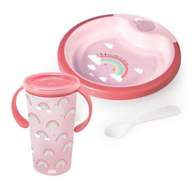 Imagem de Copo Infantil Antivazamento 280ML e Prato Térmico Infantil com ventosa