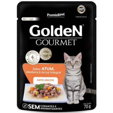 Imagem de S Golden Gourmet para Gatos Adultos  Atum, Abóbora e Arroz 70g - Caixa