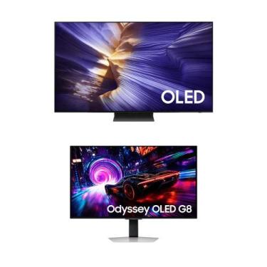 Imagem de Samsung AI TV 65" OLED 4K S90F + Monitor Odyssey OLED G5 27"
