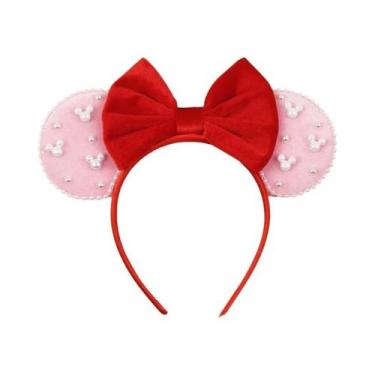 Imagem de Faixa De Cabelo De Veludo Mickey Mouse Para Mulheres E Crianças, Acess