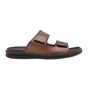 Imagem de Chinelo Democrata Masculino Couro - 693103, Marrom, 42