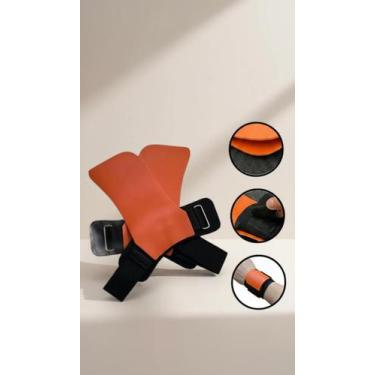 Imagem de Luva Exercício Funcional Hand Grip Aderência Laranja Par Tamanho M - C