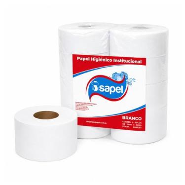 Imagem de Papel higienico institucional branco 8 x 300m (rolao) - Isapel
