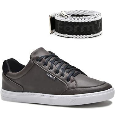 Imagem de Kit Tênis + Cinto Form's Masculino Couro Casual Cor:Marrom;Tamanho:46