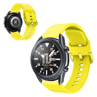Imagem de Pulseira Sport Nandos-Store compatíveis com Samsung Galaxy Watch 3-41mm ou 45mm - (45mm - Amarela 2)