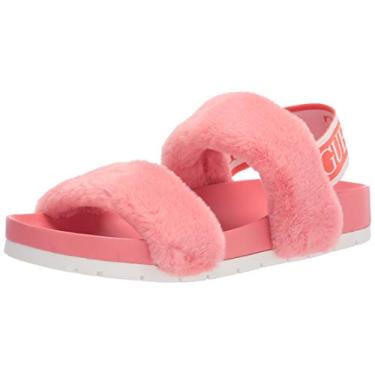 Imagem de Guess Pantufa feminina Fabin, Vermelho/coral vermelho e branco, 5.5