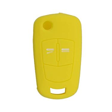 Imagem de Venus-David 2 botões de silicone macio e remoto para chave de carro, capa de chave de carro, bolsa para chaves, adequado para Opel Vauxhall Corsa Astra Vectra Signum, amarelo