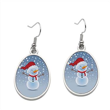 Imagem de Brinco de boneco de neve Vector – Brincos pendurados para meninas – Presente de festa de aniversário dos namorados, Metal, Sem pedras preciosas