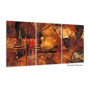 Imagem de Quadro Decorativo Abstrato Geometrico Sala Quarto 3 peças 12