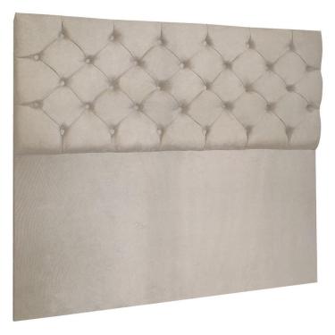 Imagem de Cabeceira Capitonê Queen 1,60m Jade Suede Cor Bege