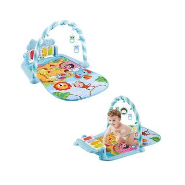 Imagem de Tapete Bebê Mobile Musical Melodia Baby Style Azul Animais