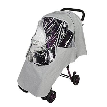 Imagem de Capa de chuva universal para carrinho de bebê, proteção contra o clima, proteção transparente para carrinho de bebê, à prova d'água, à prova de vento, acessórios para carrinho de bebê