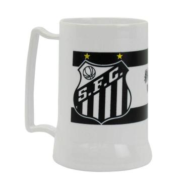 Imagem de Caneca Branca Gel Isolante Térmico 400Ml - Santos