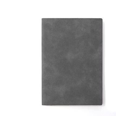 Imagem de 100 folhas/200 páginas A5 Business Notebook Soft Notepad Notebook Papelaria, Cinza, 4 PCS