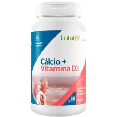 Imagem de Cálcio + Vitamina D3 60 Cápsulas 800Mg - Linholev