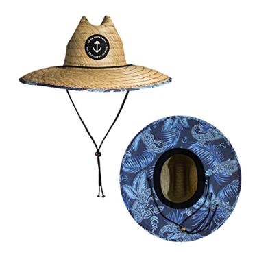 Imagem de Chapéu de Palha Premium Arabesco Masculino Feminino Surf de Praia Saída Sol Verão Primavera Unissex Pierside Bambu Natural Piscina Aba Larga Estampado Redondo Importado na Moda Casual Pescador