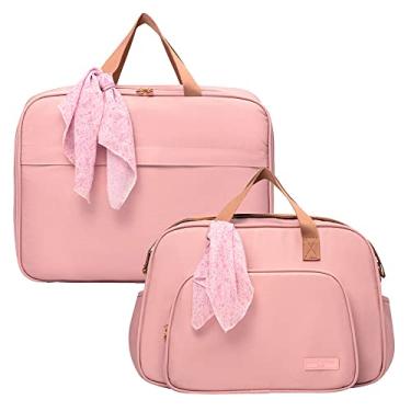 Imagem de Combo com Mala e Bolsa Grande Pirulitando Encanto Rosa