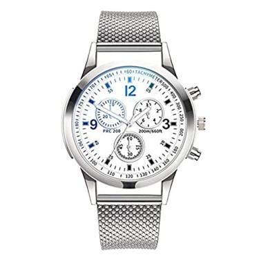 Imagem de Relógios da moda do homem - Luxo Pulso Quartzo Aço Inoxidável Calendário Luminoso Relógio,Relógios para World Tim, Moda Masculina Relógios Pulso o