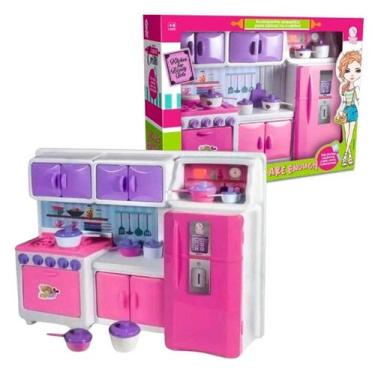 Imagem de Cozinha De Boneca Para Barbie Com Geladeira E Fogão Lua De Cristal Bri