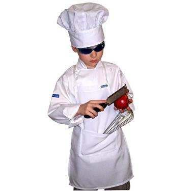 Imagem de Conjunto de chef infantil Chef PP da Chef + avental + chapéu para crianças de 2 a 6 anos de idade