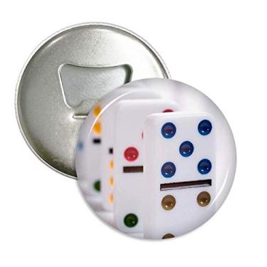 Imagem de Pai Gow Dominoes Abridor de garrafas com ímã de geladeira, emblema multifuncional