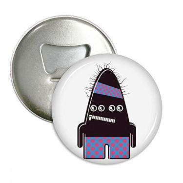 Imagem de Emblema multifuncional com ímã de geladeira e símbolo de monstro preto universo e alienígena