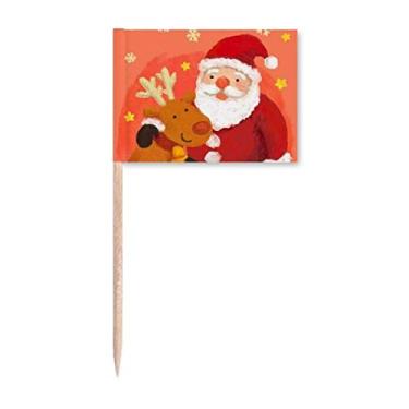Imagem de mas Papai Noel floco de neve festival alce bandeiras marcadoras decoração de festa