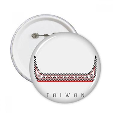 Imagem de Taiwan Viagem Dragão Barco China Alfinetes Redondos Emblema Botão Decoração Acessório 5pcs