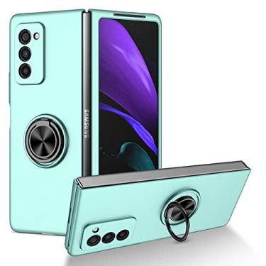 Imagem de Estojo antiderrapante para Samsung Galaxy Z Fold2 5G Fold 4 Fold4 Fold 2 3 Fold3 Capa protetora anti-queda, azul celeste, para Samsung Z Fold 3