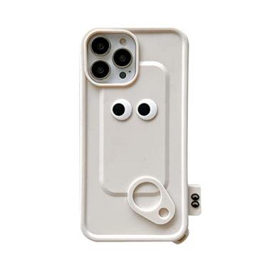 Imagem de Estojo Creative Canned Expression Funny Eyes para iPhone 14 13 12 11 Pro Max Mini X XS XR Plus Personalizado, silicone branco, para iPhone X