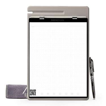 Imagem de Rocketbook Orbit Legal Pad Letter – Bloco Legal Inteligente Reutilizável – Cinza, Forrado/Grade de Pontos