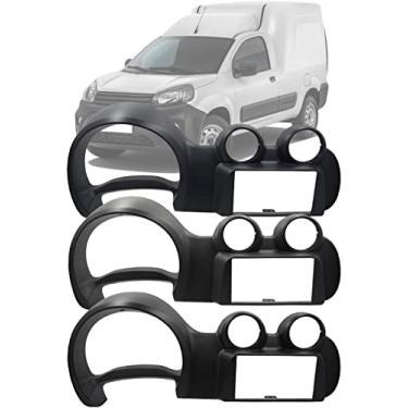 Imagem de Moldura De Painel 2 Din DVD Fiorino 2015 2016 2017 2018 2019 2020 2021 (Cinza)