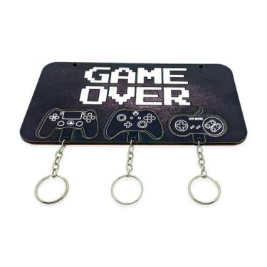 Imagem de Porta Chaves Game Over Com 3 Chaveiros - Pomps Geek