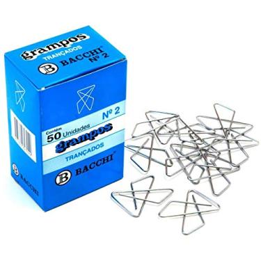 Imagem de Clips Galvanizado Aco Trancado 2 50 Unidades - Pacote com 10 Caixinhas, Bacchi, 23049, Prata