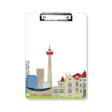 Imagem de Canada Landmark and City TV Torre prancheta pasta bloco de notas placa de apoio A4