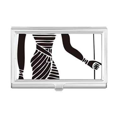 Imagem de Porta-cartão de visita Anúbis Totem Fresco do Antigo Egito Carteira de bolso