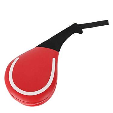Imagem de Labuduo Bolsa Taekwondo, alvo Taekwondo, alvo de pé, almofada dupla durável para treinamento de perfuração (vermelho)