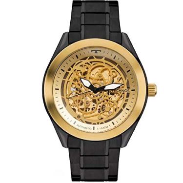 Imagem de Relógio Masculino Technos Automático 8N24AI/4X Preto/Dourado