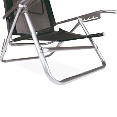 Imagem de Cadeira Reclinável Alumínio 5 Posições Preta Mor