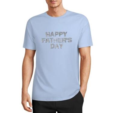 Imagem de CHAIKEN&CAPONE Camisetas masculinas, lisas para homens, camisetas para o dia dos pais, homens, gola drapeada, manga curta, algodão, Estilo azul bebê, GG