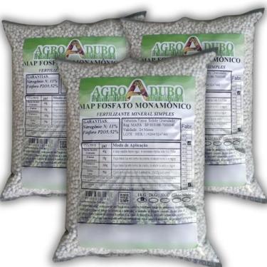 Imagem de Fertilizante 3Kg Map Granulado Adubo Fosfato Monoamónico - AGROADUBO