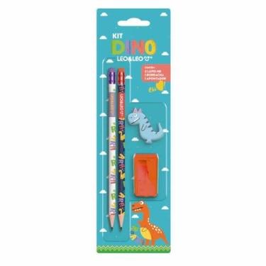 Imagem de PAPELARIA FOFA Kit Lápis Hb Dino 4 Peças Leo e Leo - PPSHOP