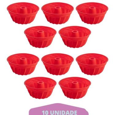 Imagem de Kit 10 Formas Redonda de Silicone Sortida Espiral Sobremesa - QUALITY 