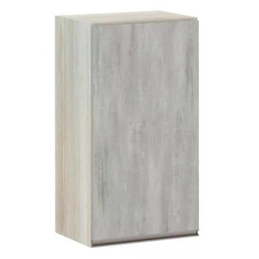 Imagem de Armário Luciane 40cm 1 porta Luci, Legno Crema/Concreto